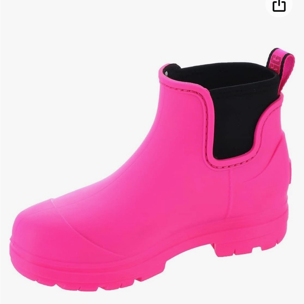 UGG rain boots💖 (UGG women’s droplet rain boot) (taffy pink) neon pink